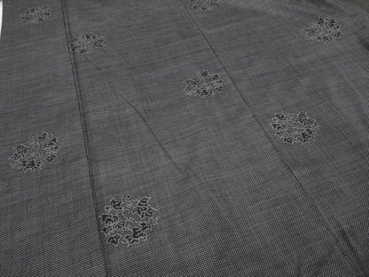 平和屋着物●本場大島紬 7マルキ 草花丸文 正絹 逸品 CABC2395ut