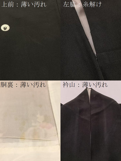 平和屋着物■豪華黒留袖　駒刺繍　道長鳳凰枝花文　金彩　正絹　逸品　CABC2461vp