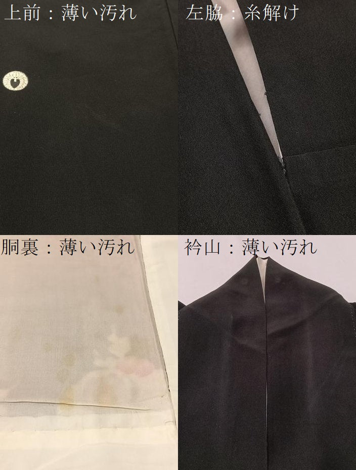 平和屋着物■豪華黒留袖　駒刺繍　道長鳳凰枝花文　金彩　正絹　逸品　CABC2461vp