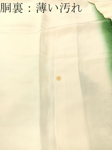 平和屋着物●男性　訪問着　手描き　樹林風景文　暈し染め　正絹　逸品　CABC2494vp