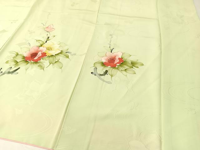 平和屋着物▼訪問着 手描き 枝椿 金彩 正絹 逸品 CABC2527vp