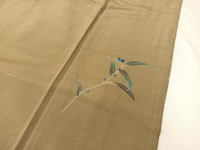 平和屋着物▼訪問着 友禅 手描き 草花文 正絹 逸品 CABC2568vp