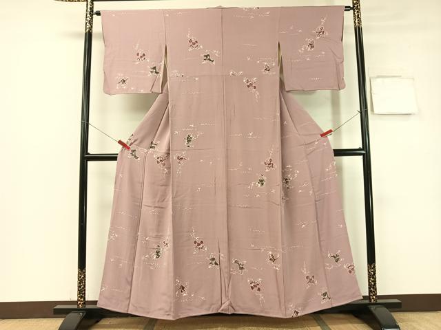 平和屋着物▼上質な小紋 ろうけつ染め 童子遊び 正絹 逸品 CABC2587vp