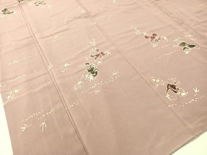 平和屋着物▼上質な小紋 ろうけつ染め 童子遊び 正絹 逸品 CABC2587vp