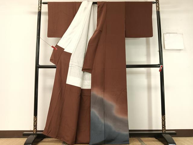 平和屋着物▼訪問着 道長文様 暈し染め 正絹 逸品 CABC2590vp