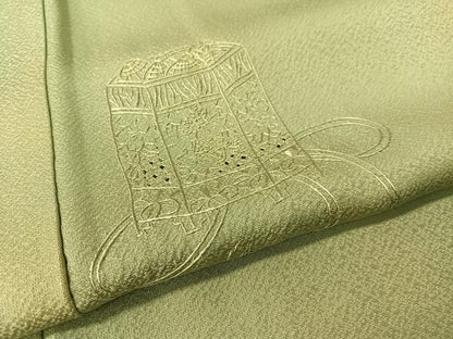 平和屋着物▼中国三大刺繍 スワトウ相良刺繍 総刺繍 訪問着 貝桶花文 暈し染め 正絹 逸品 CABC2591vp