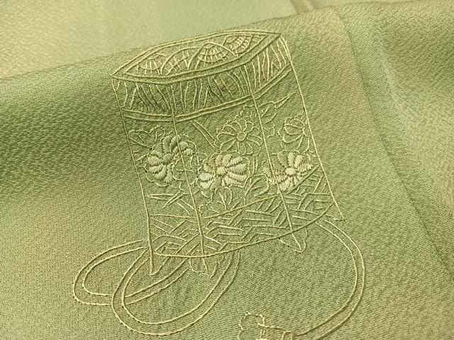 平和屋着物▼中国三大刺繍 スワトウ相良刺繍 総刺繍 訪問着 貝桶花文 暈し染め 正絹 逸品 CABC2591vp