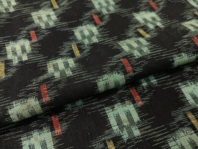 平和屋着物●久留米絣 アンサンブル 吉祥格子文 綿 逸品 CABC2623vp