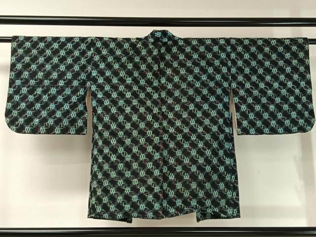 平和屋着物●久留米絣 アンサンブル 吉祥格子文 綿 逸品 CABC2623vp