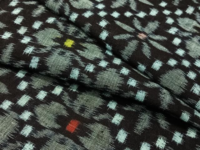 平和屋着物●久留米絣 単衣 花菱文 綿 逸品 CABC2632vp