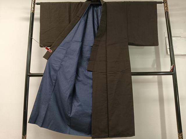 平和屋着物●男性 お召 縞 正絹 逸品 CABC2637vp