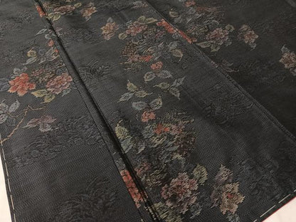 平和屋着物●本場大島紬 草花文 さが美扱い 正絹 逸品 未使用 CABC2646vp