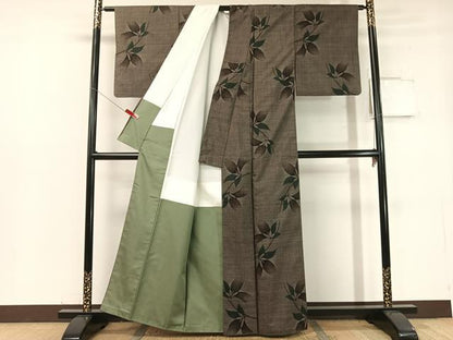 平和屋着物●本場大島紬 9マルキ 草花文 正絹 逸品 CABC2647vp