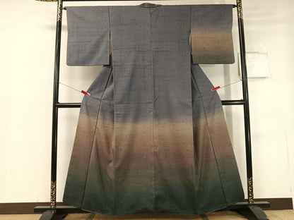平和屋着物●訪問着 生紬 作家物 霞文 正絹 逸品 CABC2649vp