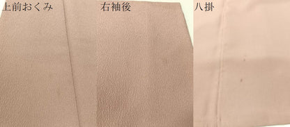 平和屋着物●洗える最高級着物 ＜英＞はなぶさ謹製 色無地 梅鼠色 鬼しぼ縮緬 CABC2651vp