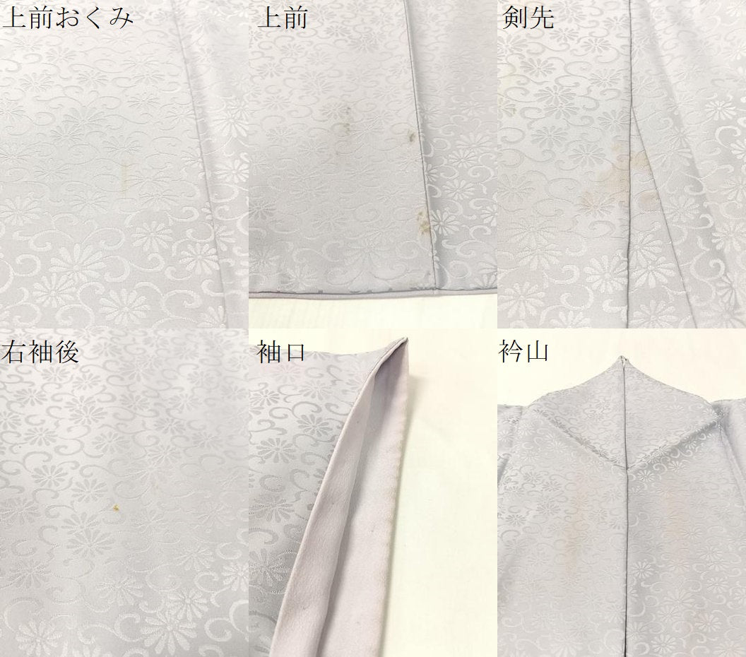 平和屋着物●洗える最高級着物 ＜英＞はなぶさ謹製 色無地 菊唐草地紋 淡藤色 CABC2655vp