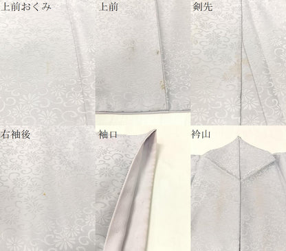 平和屋着物●洗える最高級着物 ＜英＞はなぶさ謹製 色無地 菊唐草地紋 淡藤色 CABC2655vp