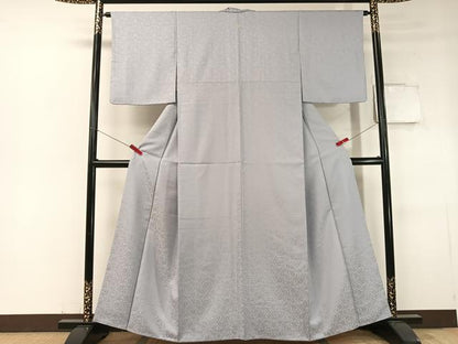平和屋着物●洗える最高級着物 ＜英＞はなぶさ謹製 色無地 菊唐草地紋 淡藤色 CABC2655vp