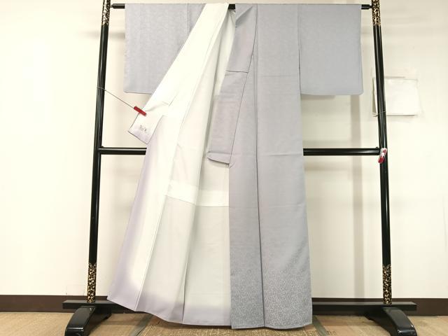 平和屋着物●洗える最高級着物 ＜英＞はなぶさ謹製 色無地 菊唐草地紋 淡藤色 CABC2655vp
