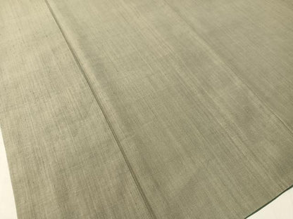 平和屋着物●本場結城紬　重要無形文化財　色無地　利休鼠色　三越扱い　正絹　逸品　CABC2656vp