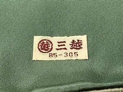 平和屋着物●本場結城紬　重要無形文化財　色無地　利休鼠色　三越扱い　正絹　逸品　CABC2656vp