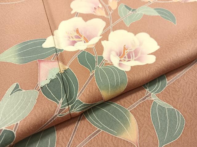平和屋着物●訪問着 友禅 作家物 枝花文 正絹 逸品 CABC2658vp
