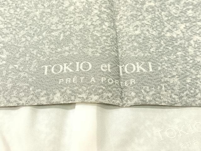 平和屋着物●人間国宝 羽田登喜男 TOKIOetTOKI 訪問着 鴛鴦枝垂れ花文 たたき染め 金銀彩 正絹 逸品 CABC2669vp