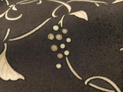 平和屋着物●上質な小紋 葡萄唐草文 金彩 正絹 逸品 CABC2670vp
