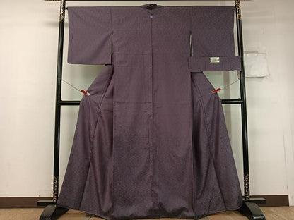 平和屋着物●紋屋井関 御寮織 お召 桐竹鳳凰文 褐色 正絹 逸品 CABC2672vp