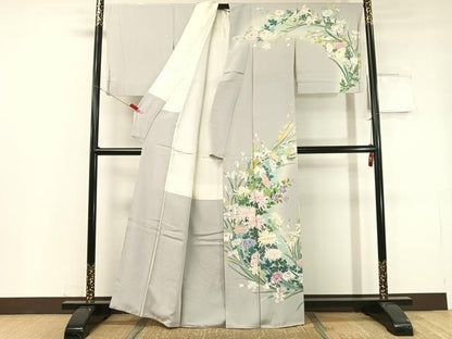 平和屋着物●訪問着 友禅 作家物 乱菊 暈し染め 正絹 逸品 未使用 CABC2675vp