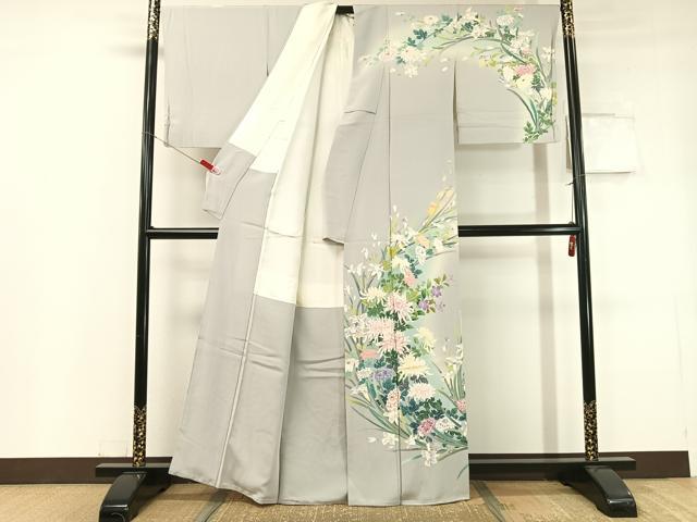 平和屋着物●訪問着 友禅 作家物 乱菊 暈し染め 正絹 逸品 未使用 CABC2675vp