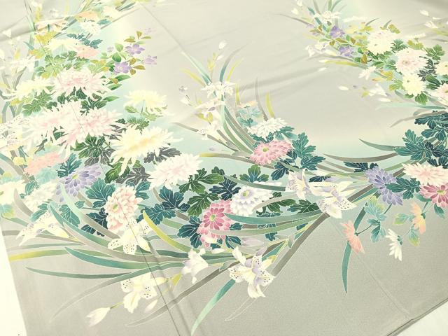 平和屋着物●訪問着 友禅 作家物 乱菊 暈し染め 正絹 逸品 未使用 CABC2675vp