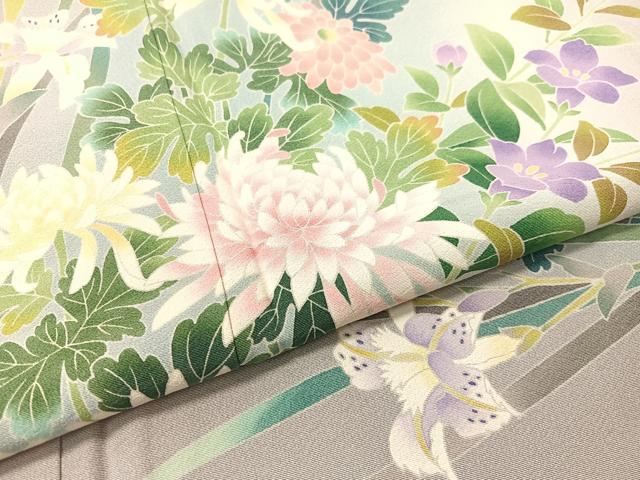 平和屋着物●訪問着 友禅 作家物 乱菊 暈し染め 正絹 逸品 未使用 CABC2675vp