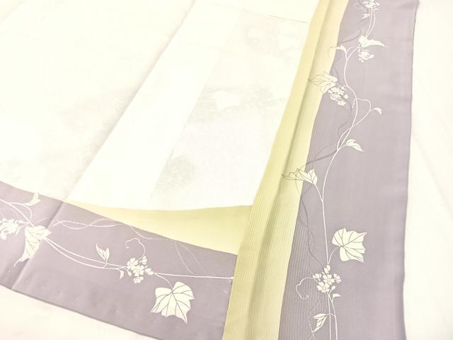 平和屋着物●訪問着 駒刺繍 手描き 道長藤蔦の葉文 暈し染め 正絹 逸品 CABC2676vp