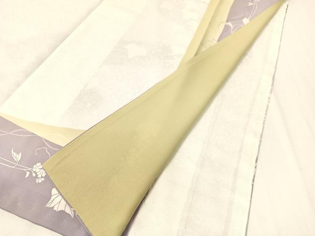 平和屋着物●訪問着 駒刺繍 手描き 道長藤蔦の葉文 暈し染め 正絹 逸品 CABC2676vp