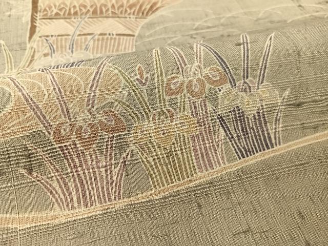 平和屋着物●染織の名門 しょうざん 生紬 訪問着 御所解文 正絹 逸品 CABC2680vp