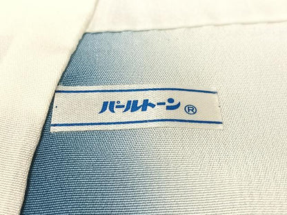 平和屋着物●江戸小紋　万筋　月白色×留紺色　正絹　逸品　未使用　CABC2681vp