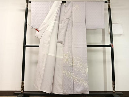 平和屋着物●訪問着 更紗唐草文 金彩 胴抜き仕立て 正絹 逸品 CABC2683vp
