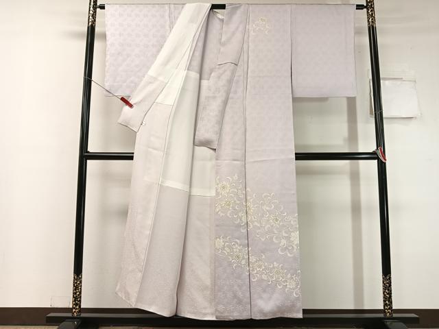 平和屋着物●訪問着 更紗唐草文 金彩 胴抜き仕立て 正絹 逸品 CABC2683vp
