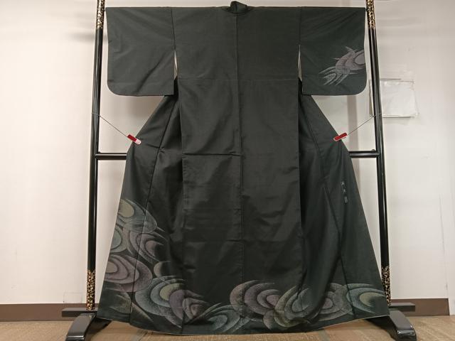 平和屋着物●本場大島紬 訪問着 9マルキ 作家物 吉祥文 正絹 逸品 CABC2684vp