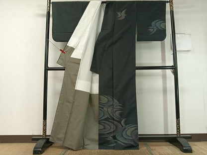 平和屋着物●本場大島紬 訪問着 9マルキ 作家物 吉祥文 正絹 逸品 CABC2684vp
