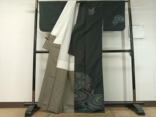 平和屋着物●本場大島紬 訪問着 9マルキ 作家物 吉祥文 正絹 逸品 CABC2684vp