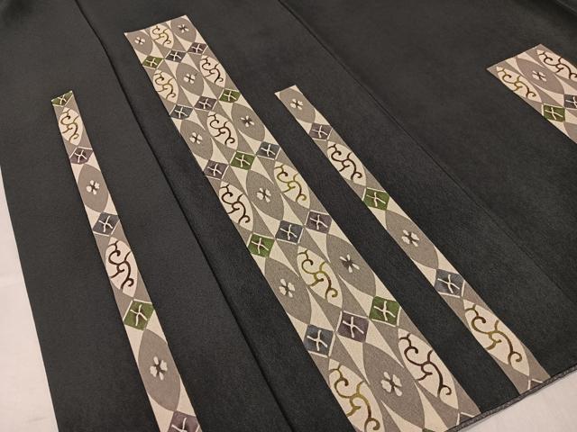 平和屋着物●訪問着 作家物 型染め 吉祥花文 正絹 逸品 CABC2685vp