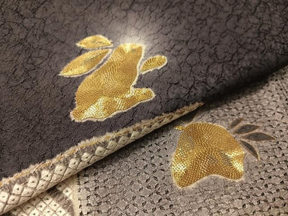 平和屋着物●中国三大刺繍 スワトウ相良刺繍 駒刺繍 総刺繍 訪問着 十二支 干支 螢暈し 金彩 正絹 逸品 CABC2686vp