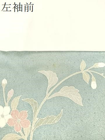 平和屋着物●訪問着 更紗花唐草文 暈し染め 金銀彩 ロング丈 正絹 逸品 未使用 CABC2689vp