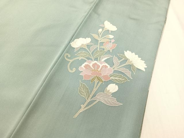 平和屋着物●訪問着 更紗花唐草文 暈し染め 金銀彩 ロング丈 正絹 逸品 未使用 CABC2689vp