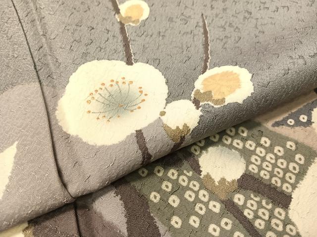 平和屋着物●訪問着 刺繍 道長槍梅文 金彩 正絹 逸品 CABC2690vp