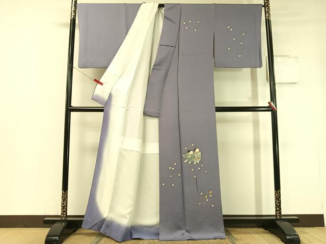 平和屋着物●京童人形絵師 高橋翠延 訪問着 手描き 童子遊び 金彩 正絹 逸品 CABC2691vp