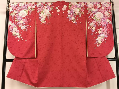 平和屋着物●小振袖 乱菊 金彩 洗える着物 CABC2693vp