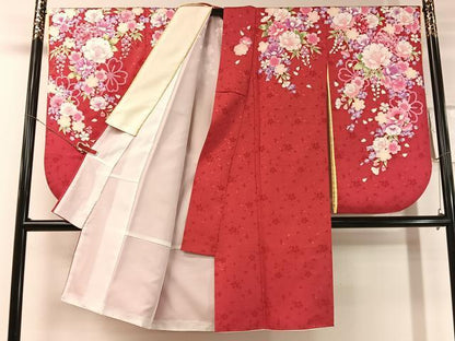 平和屋着物●小振袖 乱菊 金彩 洗える着物 CABC2693vp